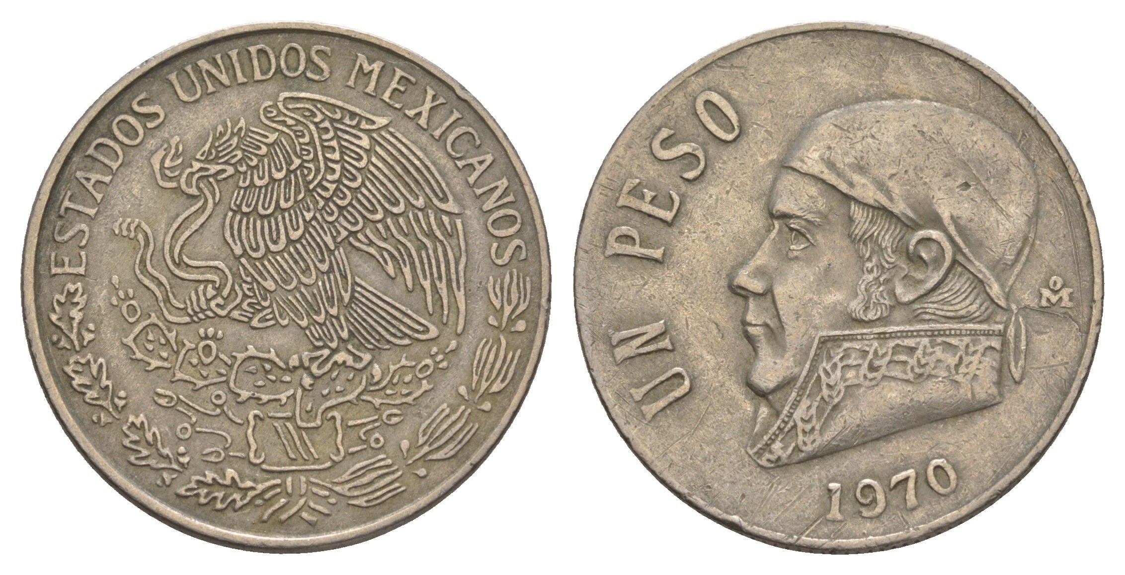 Мексика 1 песо 1970 Хосе Мария Морелос KM 460 медно-никель 4656-1216