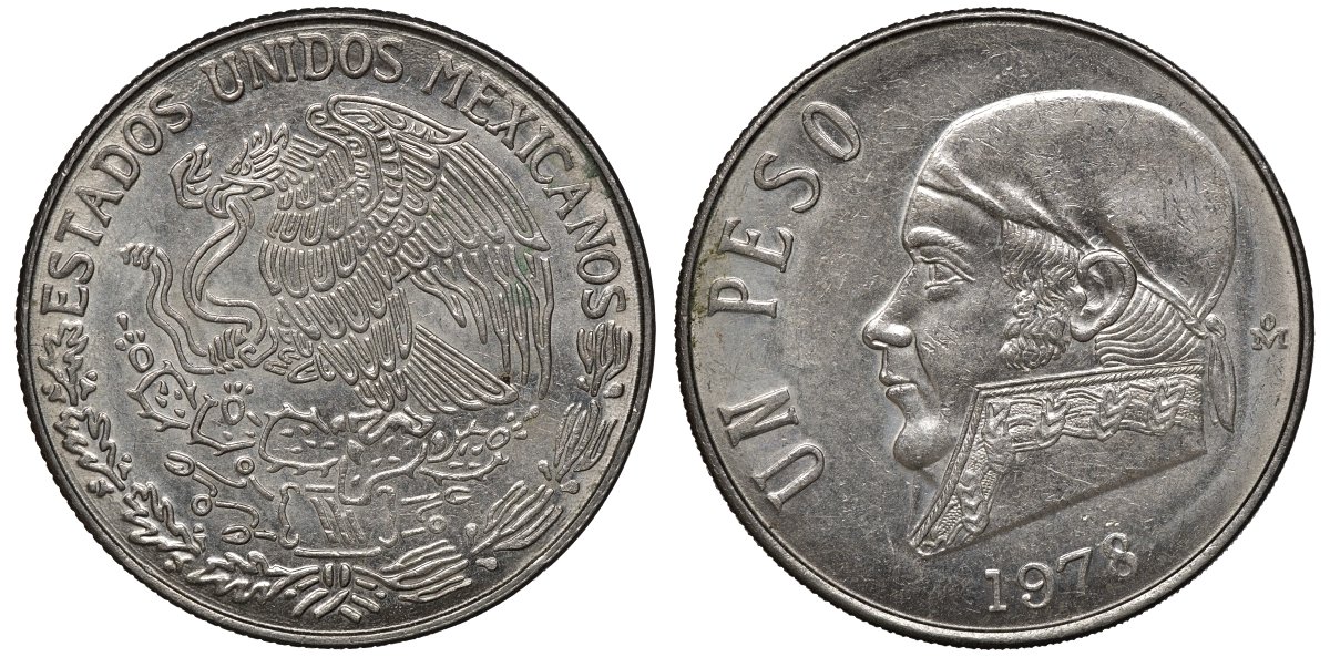 Мексика 1 песо 1978 Мо, Хосе Мария Морелос KM 460 медно-никель 4367-1035