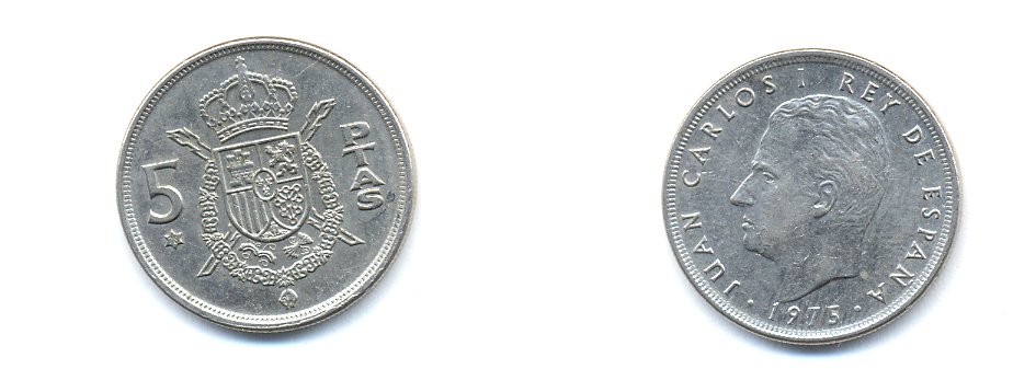 ИСПАНИЯ 5 ПЕСЕТ 1978 KM 807 медно-никель 54-1717