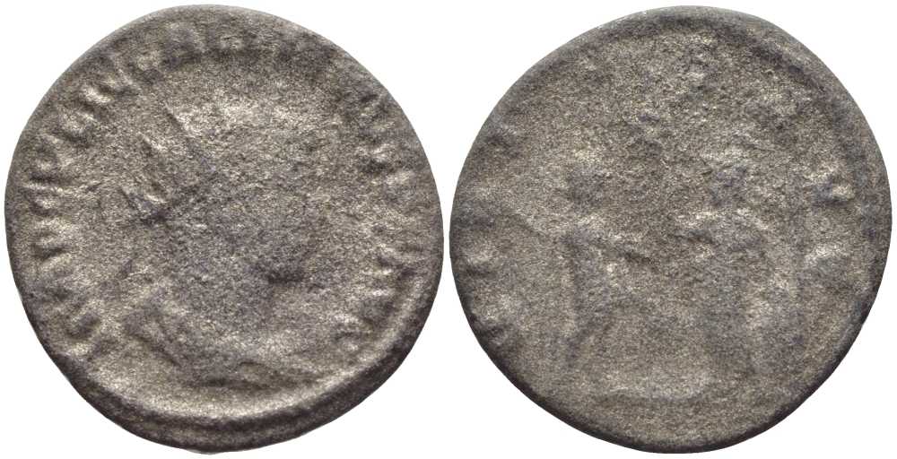 Римская Империя антониниан 260 Галлиен, IMP C P LIC GALLIENVS P F AVG / VIRTVS AVG, Самосата, fine RIC 457 серебро 1073-6-112