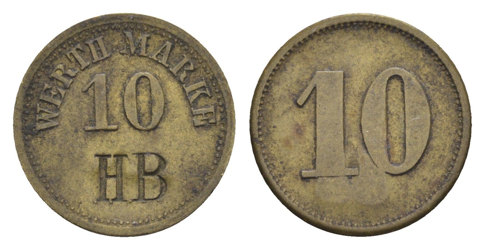 Верт 10 пфеннигов ND цинк 4528-525