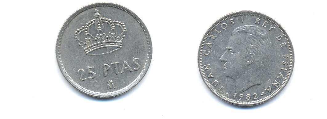 Испания 25 песет 1982 Хуан Карлос I (1975-2014) KM 824 медно-никель 54-1943