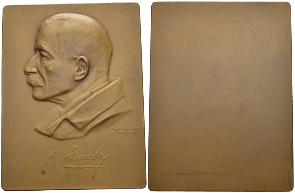 Австрия плакетка 1932 персоналии 20.11 1932 медальер J. Tautenhayn, размер 70х52 мм, бронза 3-5-2-07