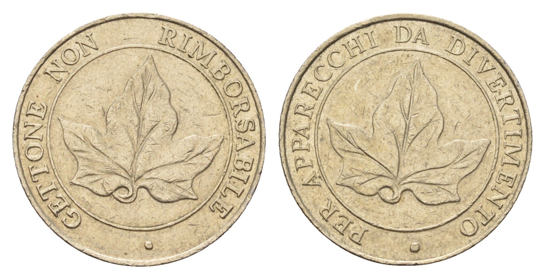 Италия жетон для мойки машин диаметр 23 мм, вес 4,9 гр никель 4670-1012