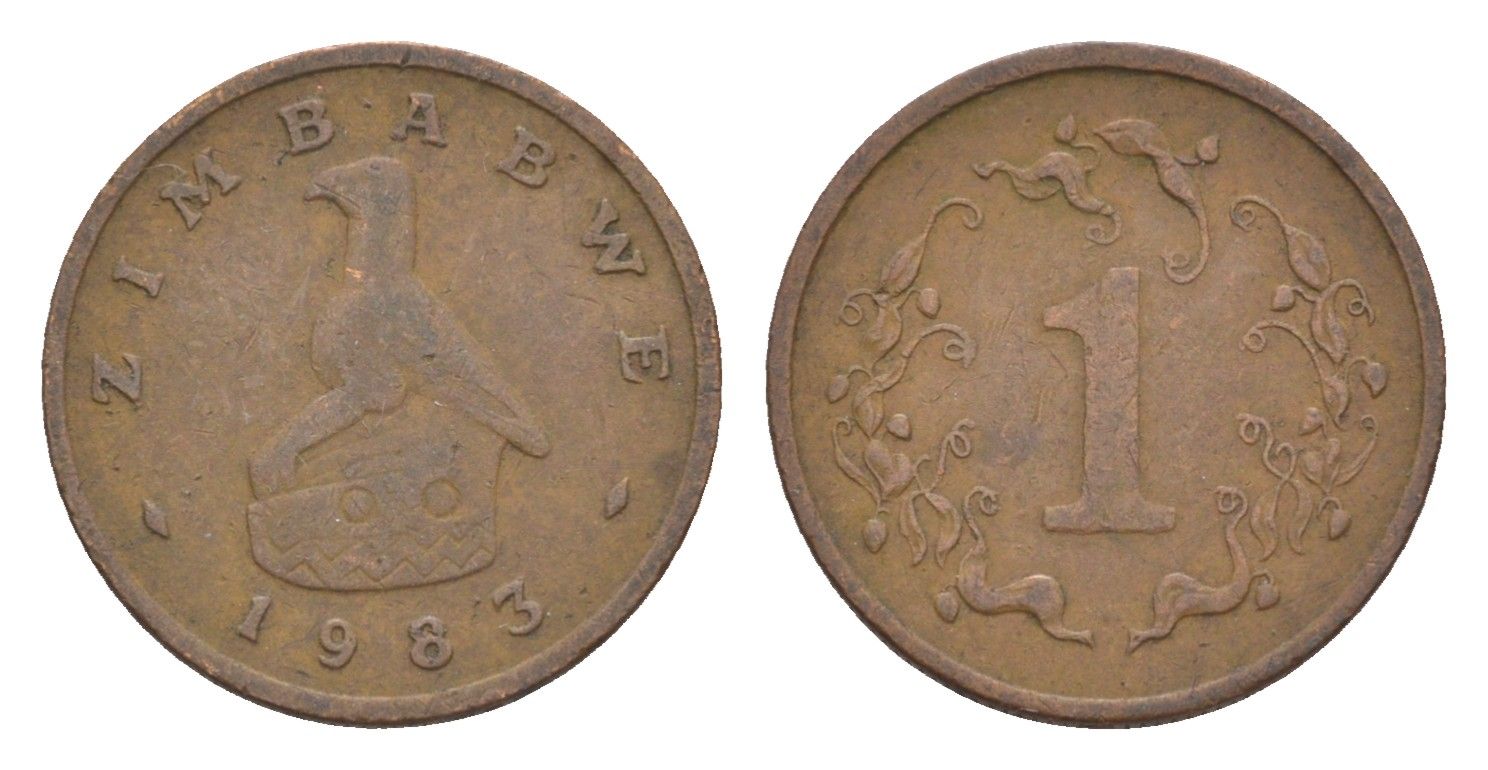 Зимбабве 1 цент 1983 птица-идол KM 1 бронза 4655-738