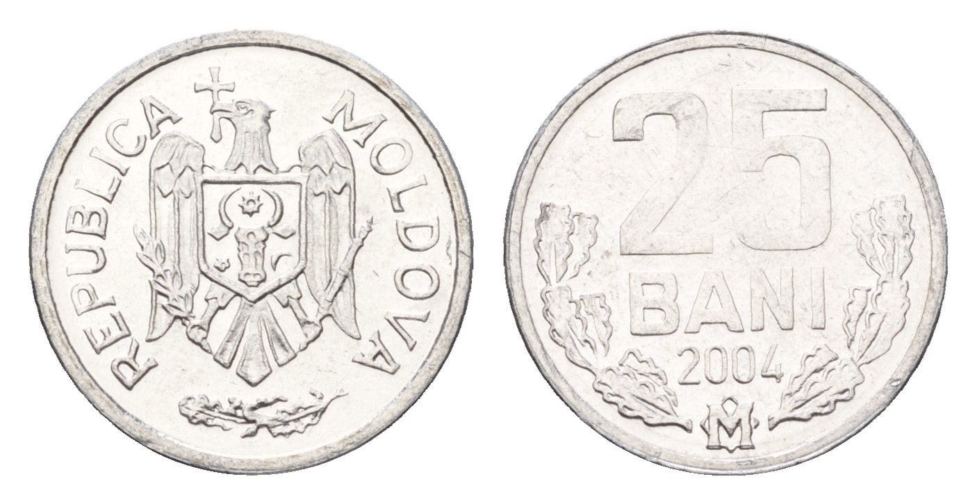 Молдавия (Молдова) 25 бань (бани) 2004 KM 3 алюминий UNC 4694-1066