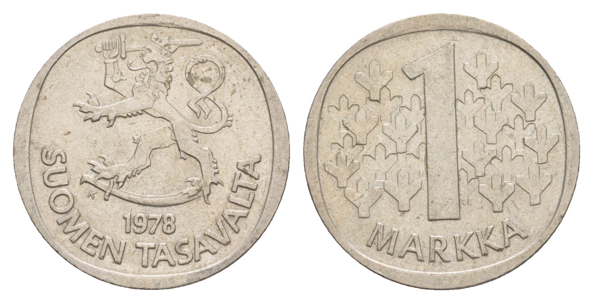 Финляндия 1 марка 1978 KM 49a медно-никель 4648-543