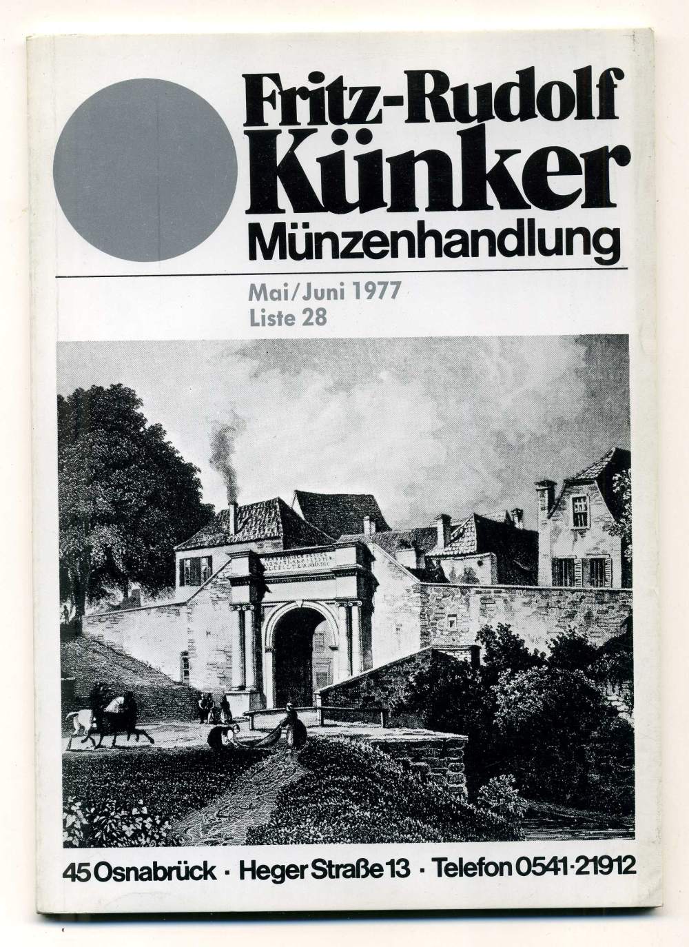 ФРИТЦ-РУДОЛЬФ КЮНКЕР КАТАЛОГ ФИКСИРОВАННЫХ ПРОДАЖ (LAGERKATALOG) 1977 МАЙ-ИЮНЬ, № 28 00-01-01-24