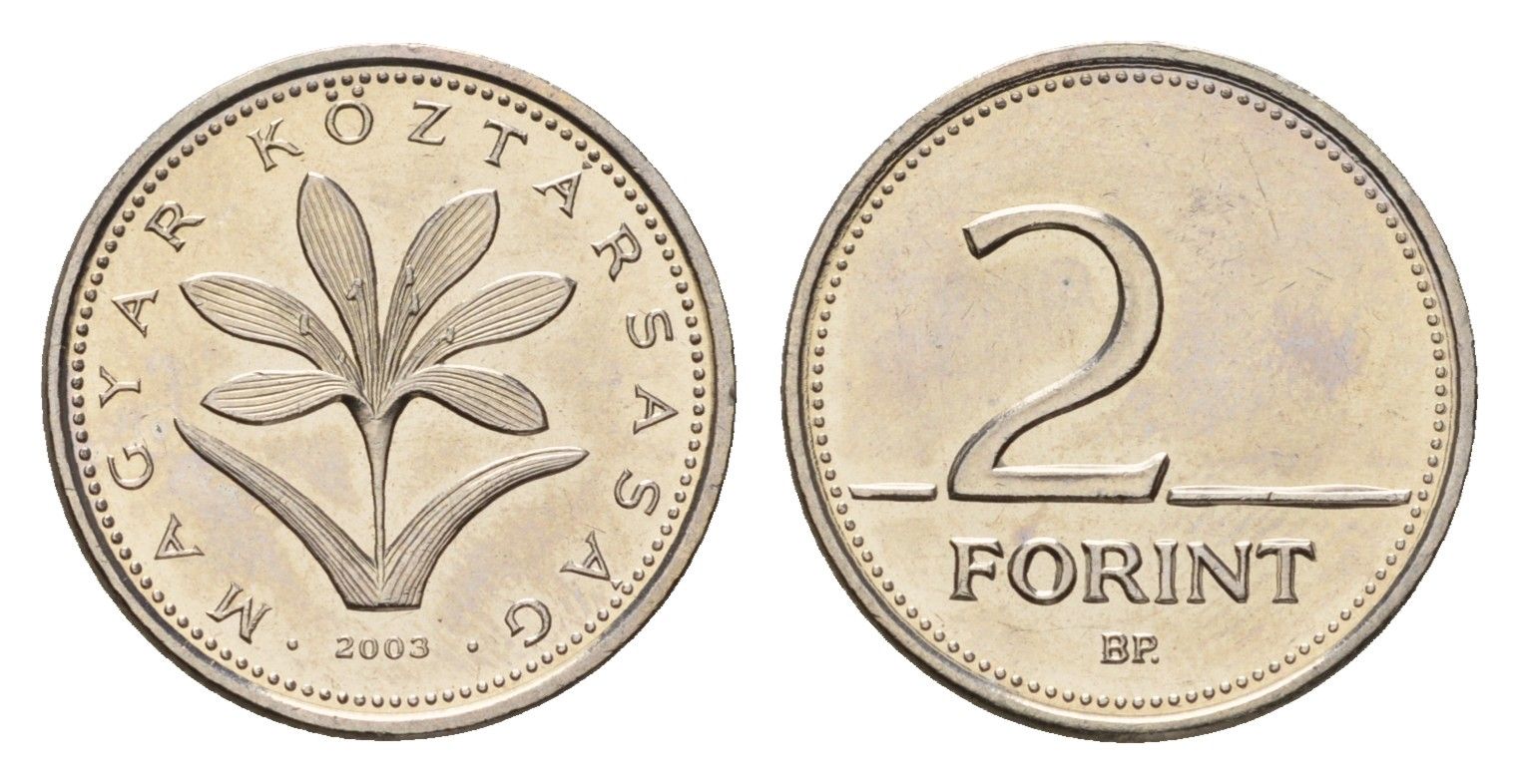 Венгрия 2 форинта 2003 KM 693 медно-никель UNC 105-312