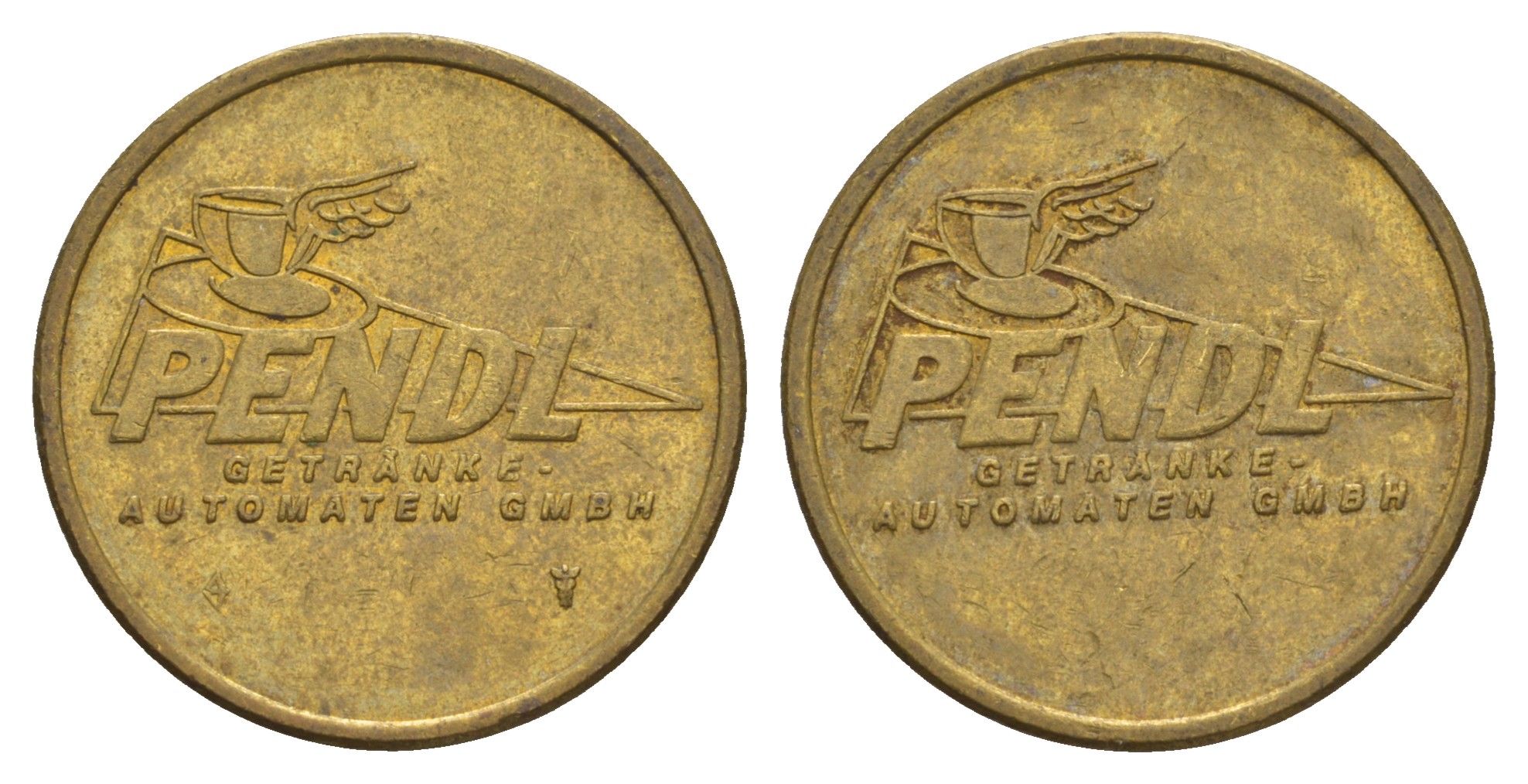 Австрия жетон для торгового автомата - GmbH ND (1989-2000) диаметр 24 мм, вес 5,3 гр латунь 4656-654