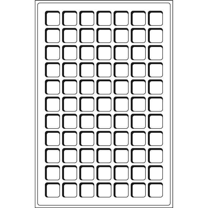 Вкладыш велюровый на 77 ячеек для монет диаметром до 22 мм., 2 штуки. 339379-c