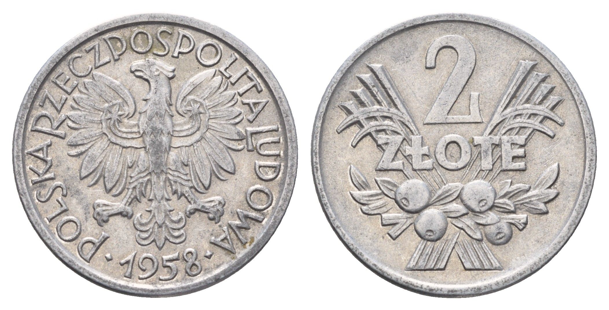 Польша 2 злотых 1958 Y 46 алюминий 4637-1147