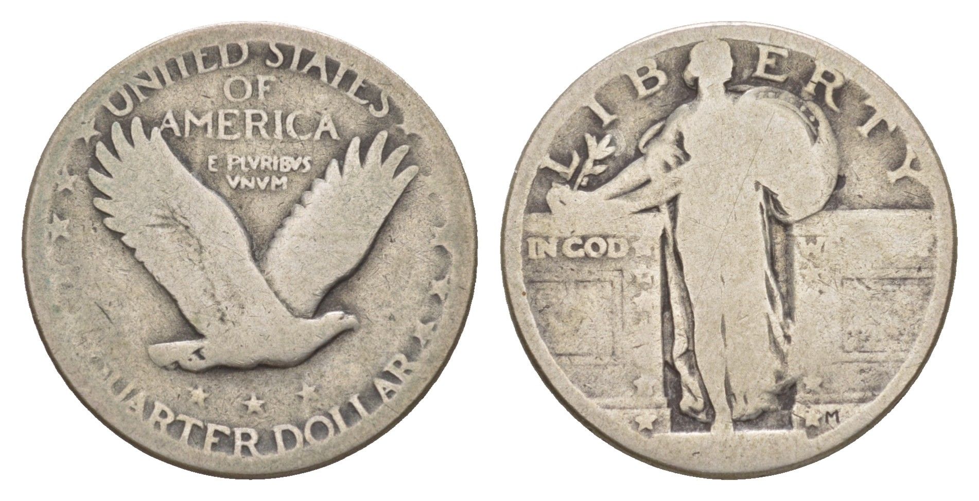 США 1/4 доллара ND KM 145 серебро 4646-534