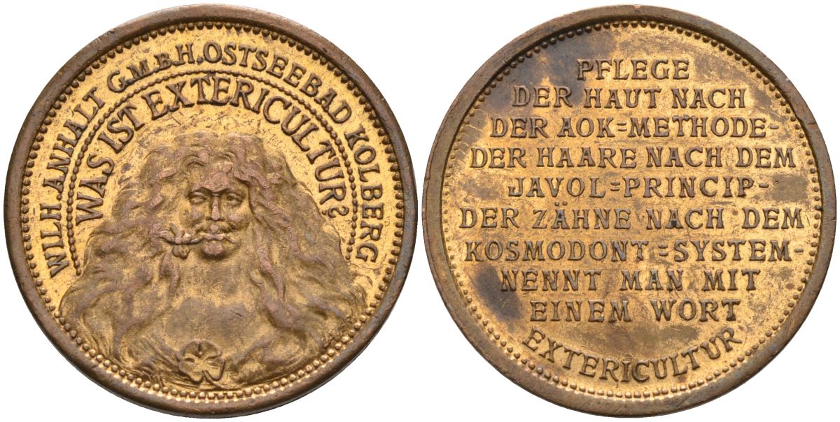 Восточная Пруссия жетон 1920-30 курорт Кольберг, диаметр 24 мм., вес 4,6 гр. бронза 4591-524