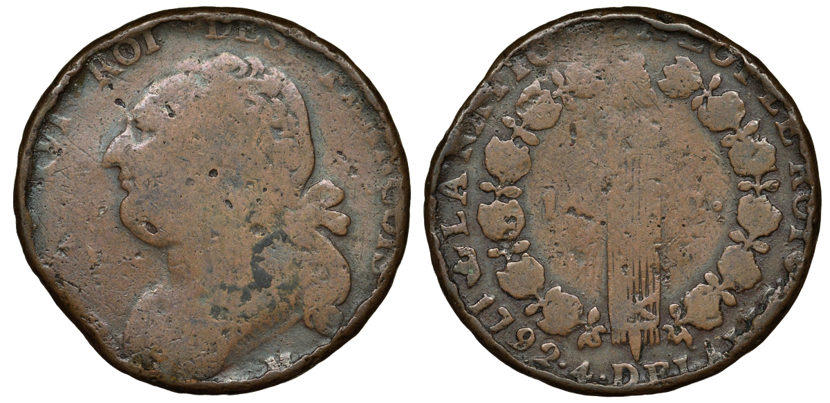 Франция 12 денье 1792 H, Людовик XVI (1774-1793) KM 600.6 бронза 4121-137