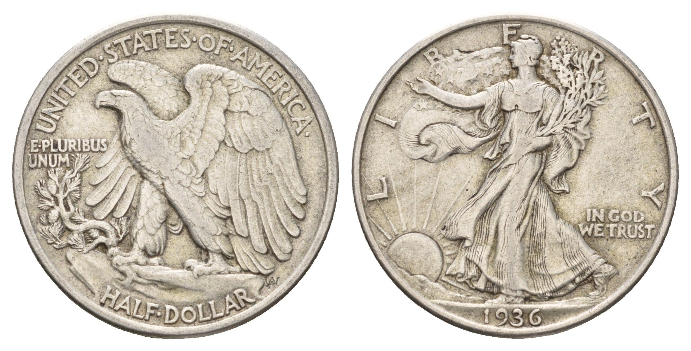 США 1/2 доллара (50 центов) 1936 KM 142 серебро 4127-2123