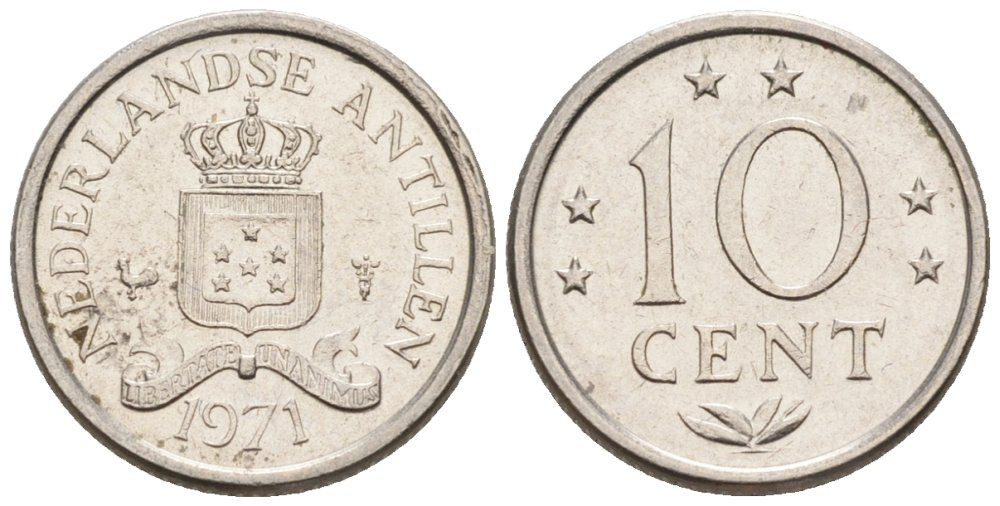 Нидерландские Антилы 1 цент 1976 Юлиана (1948-1980) KM 8 бронза 4576-861
