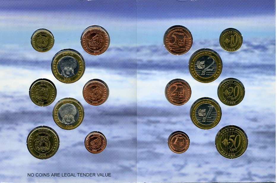 Россия, Сибирь набор из 8 монет 2005 европробники, в оригинальном картонном буклете, тираж 7000 экз.    00-00