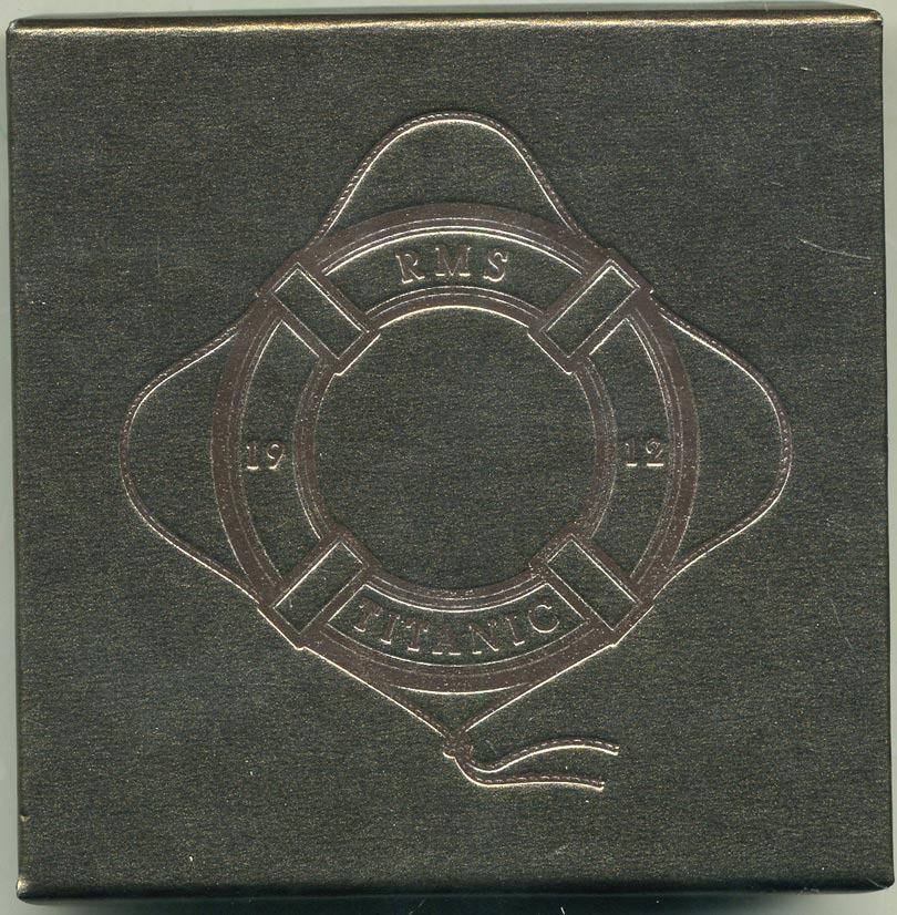 Британские Виргинские острова 2 доллара 2012 100 лет гибели Титаника, с сертификатом, в оригинальной коробке, эмаль, Титаник в порту, вес 42 гр., диаметр 50 мм., тираж 1000 экземпляров бронза PROOF 4-3-5-03