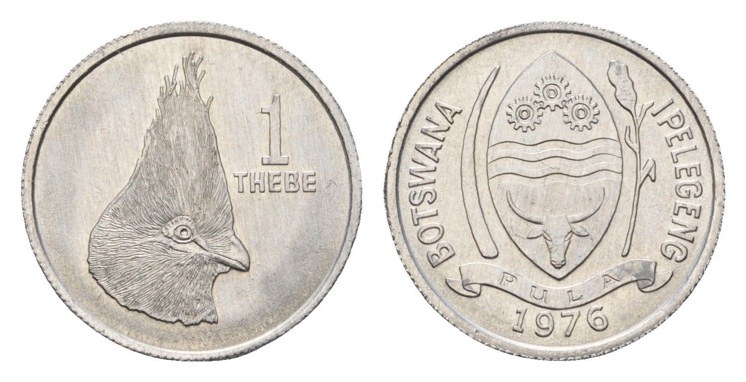 Ботсвана 1 тхебе 1976 KM 3 алюминий UNC 188-527