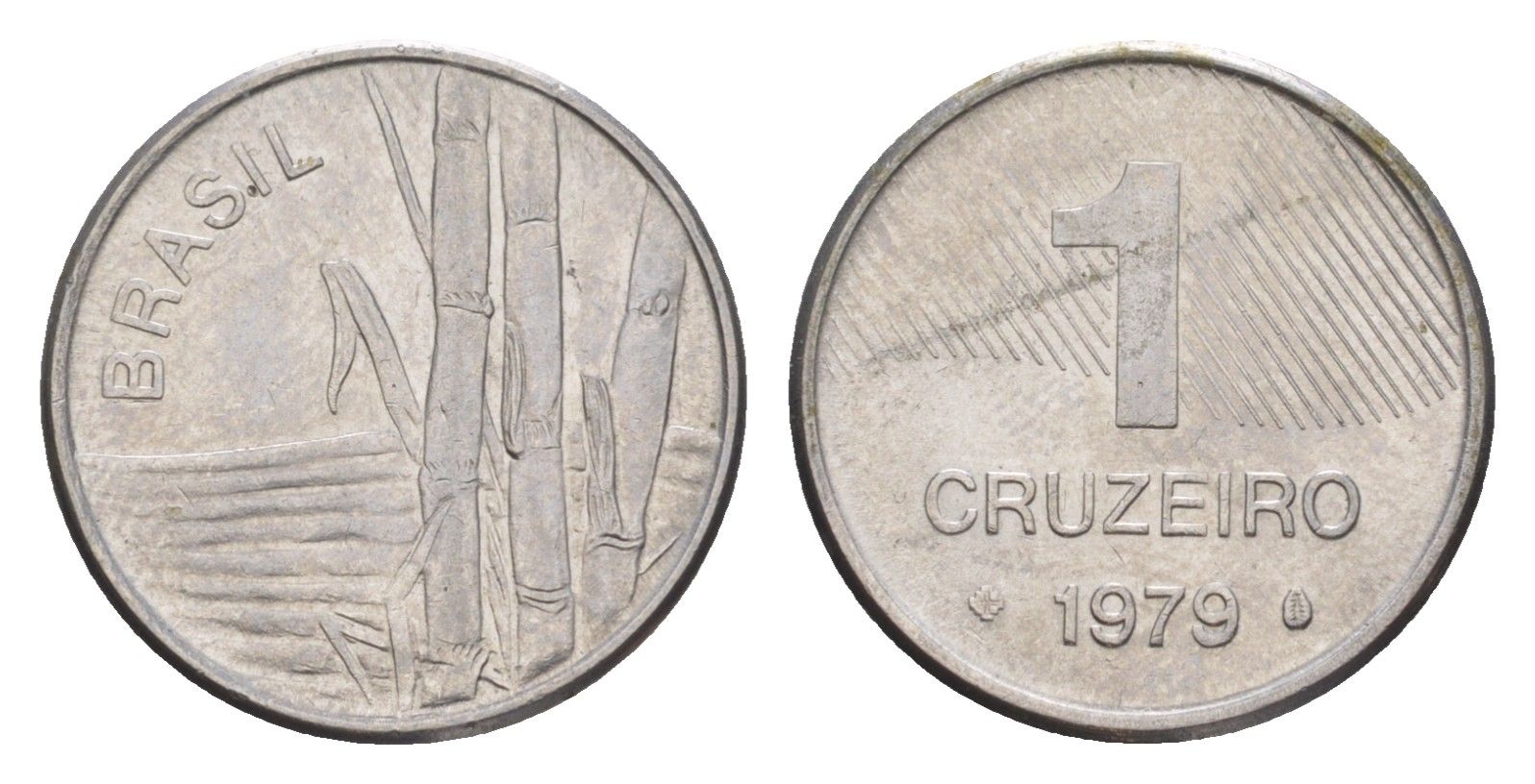 Бразилия 1 крузейро 1979 KM 590 нержавеющая сталь UNC 4644-464