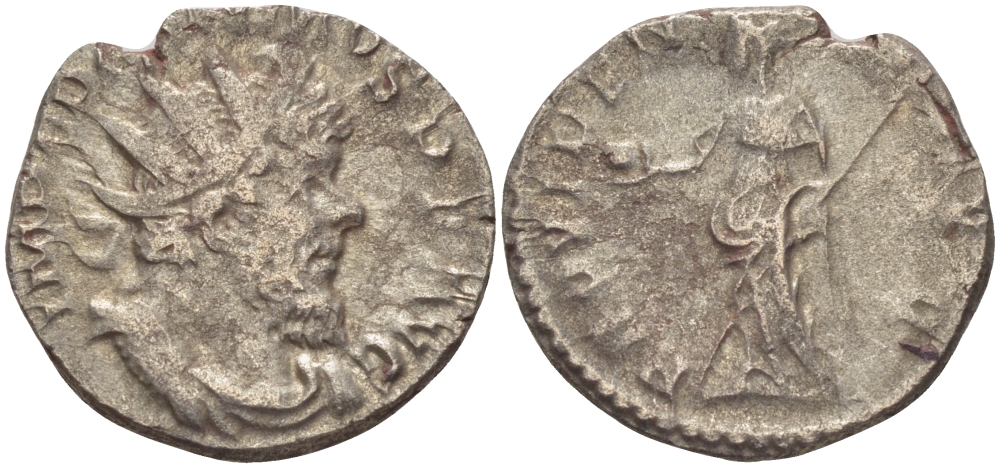 Римская Империя (императоры в Галлии) антониниан 260 - 269 Постум. IMP C POSTVMVS P F AVG / PROVIDENTIA AVG, Провиденция, держащая скипетр и сферу, Колония Агриппины, Good Very fine RIC 323 биллон 1073-13-51