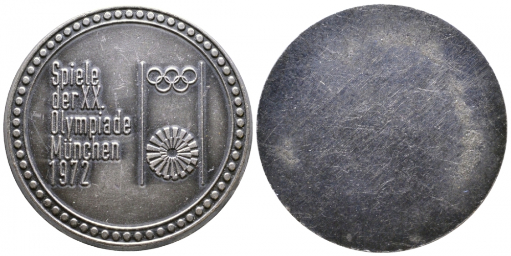 Германия медаль 1972 Олимпийские игры в Мюнхене 1972, символика, диаметр 36 мм.      1079-5-14