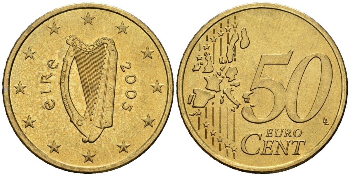Ирландия 50 евроцентов 2005 KM 37 нордик 4148-554