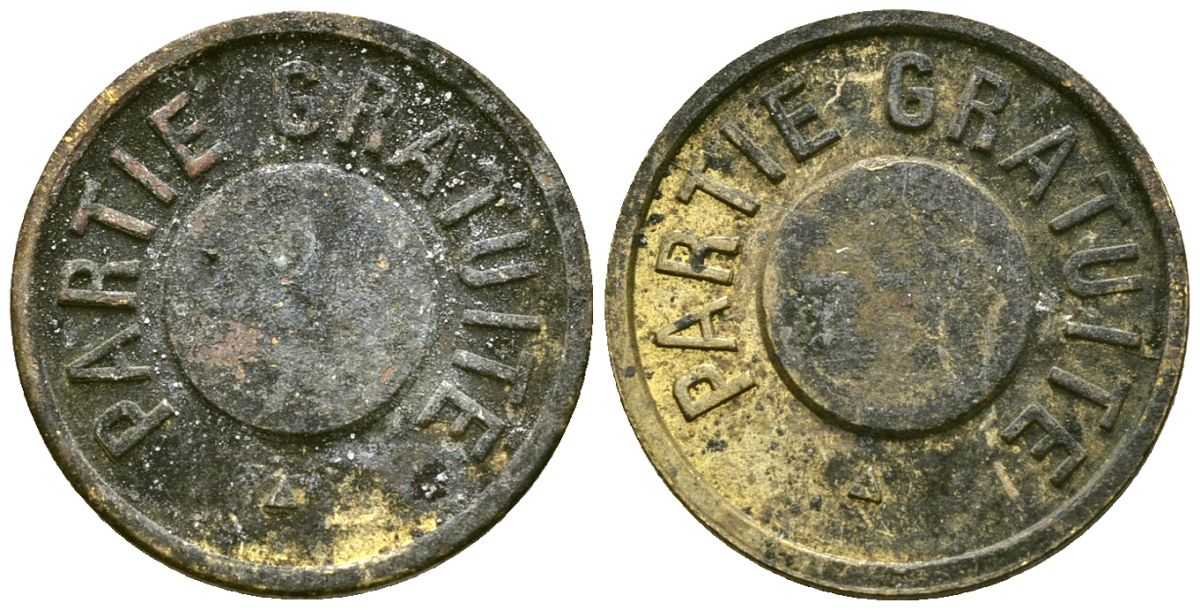 Франция жетон XIX-XX век вход на вечеринку латунь 4166-1341