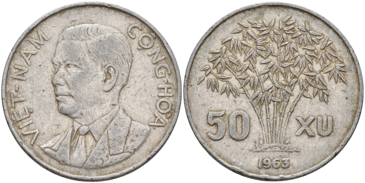 Южный Вьетнам 50 су 1963 KM 6 алюминий 4367-534