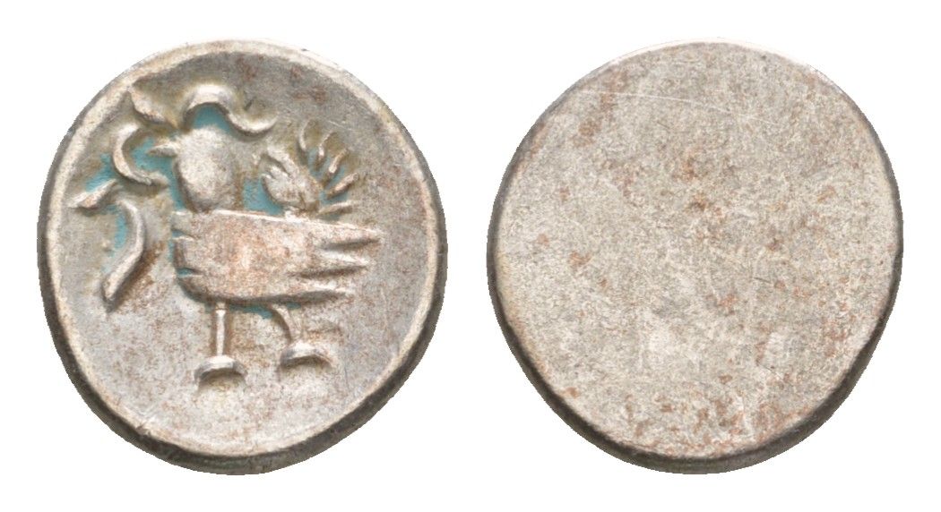 Камбоджа 1/8 тикаля 1847 год-тип KM 32 серебро 1526-734