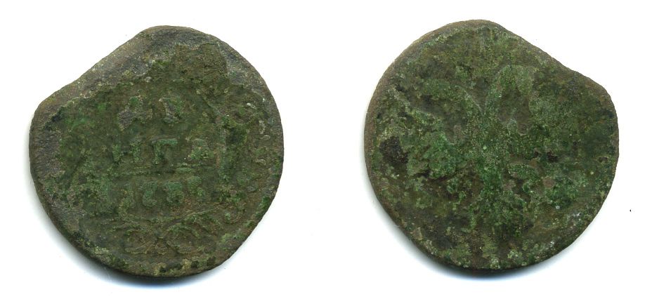 Россия деньга 1735 Анна Иоанновна (1730-1740) Биткин 327 медь 53-1156