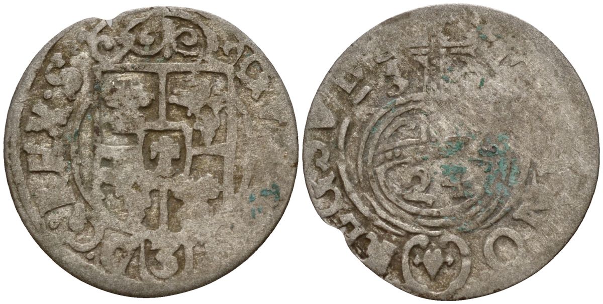 Польша, Эльбинг 3 полкера (3 полторака - 1 крейцер) 1630 Густав II Адольф (1621-1632) Kop 9602-9607 серебро 4160-235