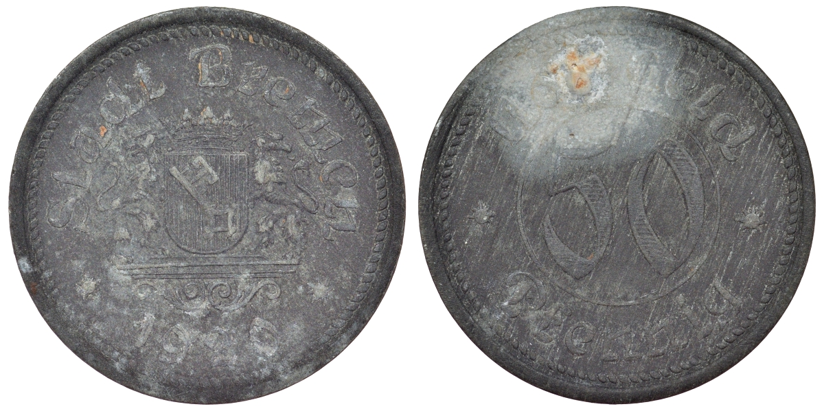 Германия, Бремен 50 пфеннигов 1920 Вольный ганзейский город Бремен, нотгельд цинк 4121-252