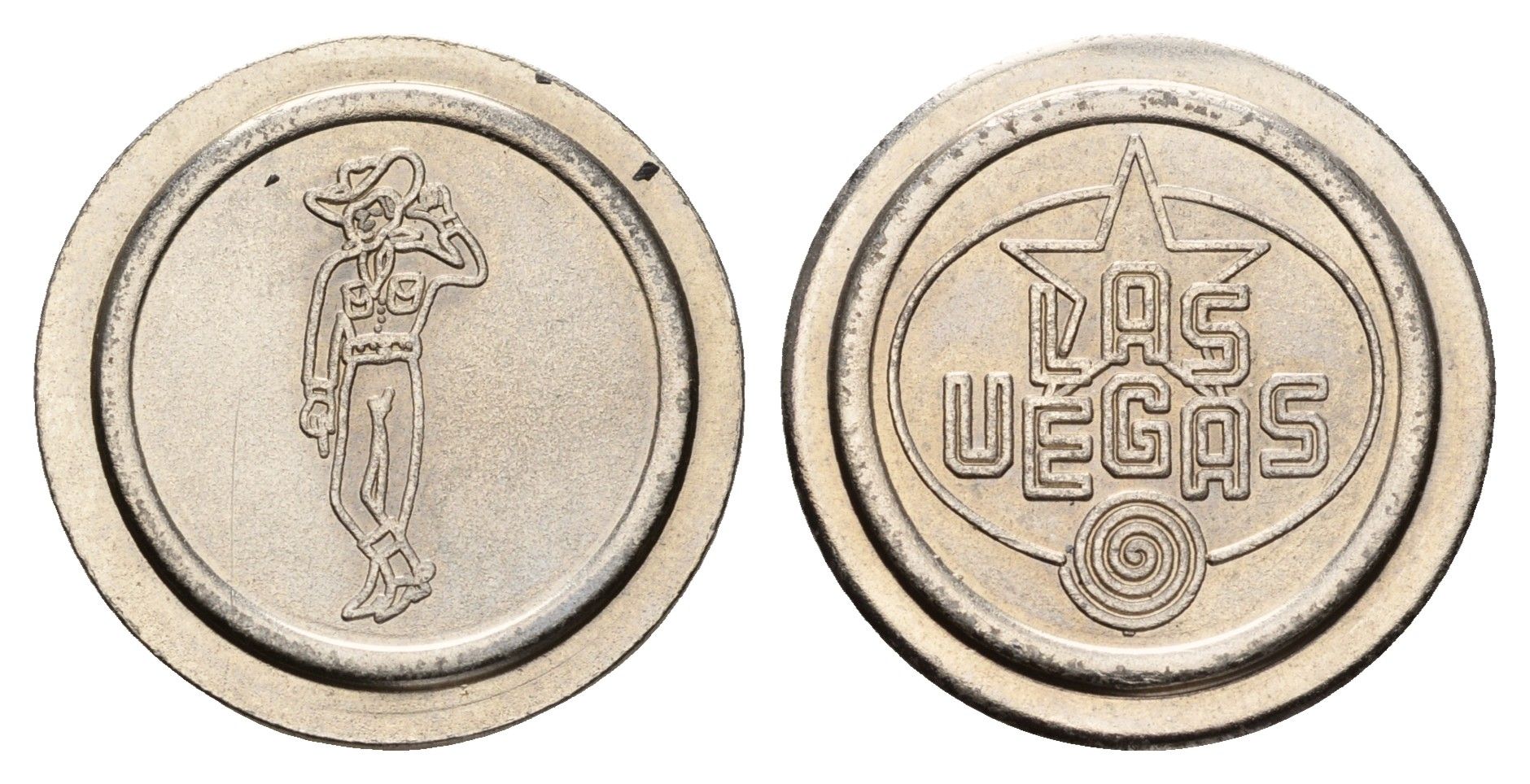 США, Лас-Вегас жетон для равлечений диаметр 24 мм, вес 5,7 гр нержавеющая сталь 4670-815