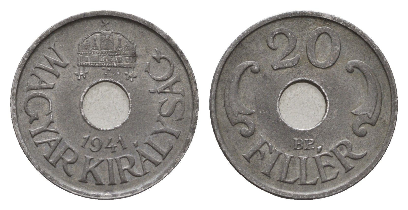 Венгрия 20 филлеров 1941 KM 520 сталь 46-136