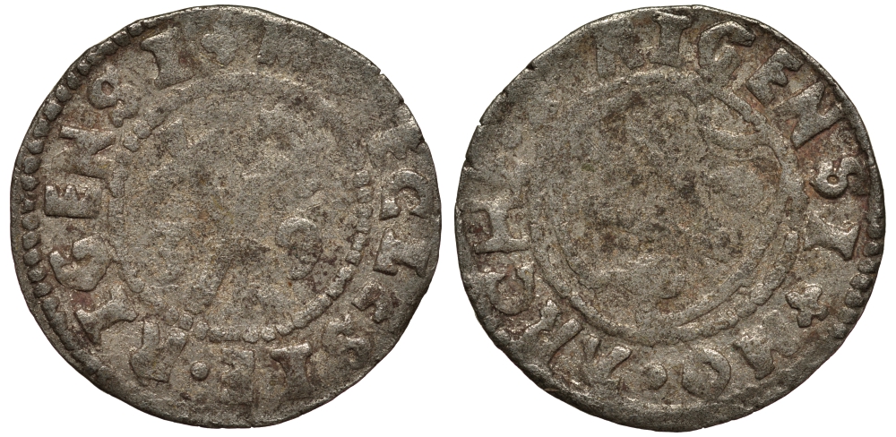 Ливония, Рига 1 шиллинг 1539 Архиепископство (1528-1539), архиепископ Томас Шонинг (1528-1539), вес 1,09 гр. серебро 1516-611