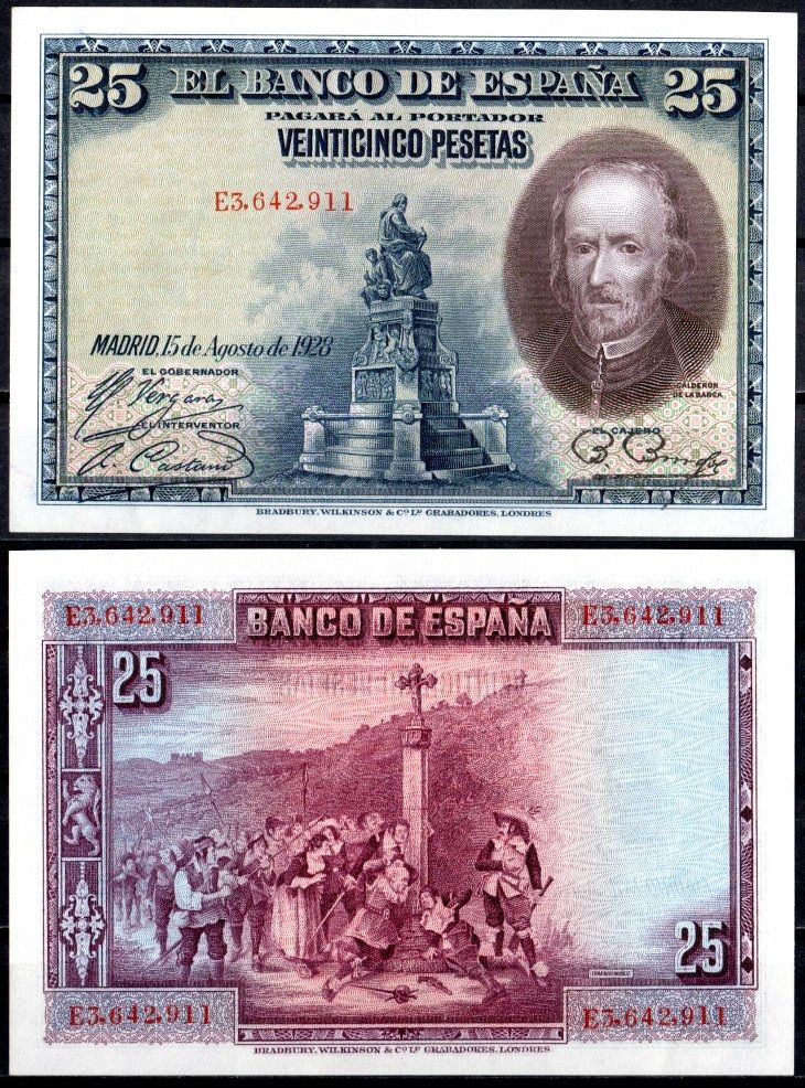 Испания 50 песет 1928 Pick 74 a бумага 8621-43-1-2