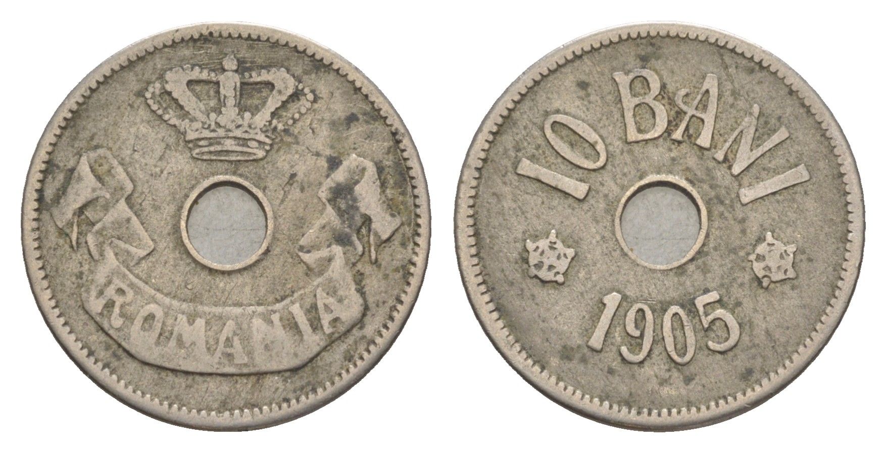 Румыния 10 бань (бани) 1905 Кароль I (1881-1914) KM 32 медно-никель 4620-1046