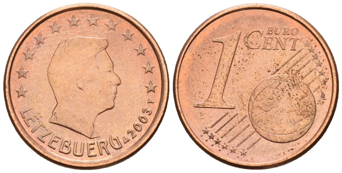 Люксембург 1 евроцент 2003 Великий Герцог Анри KM 75 сталь плакированная медью 4147-764