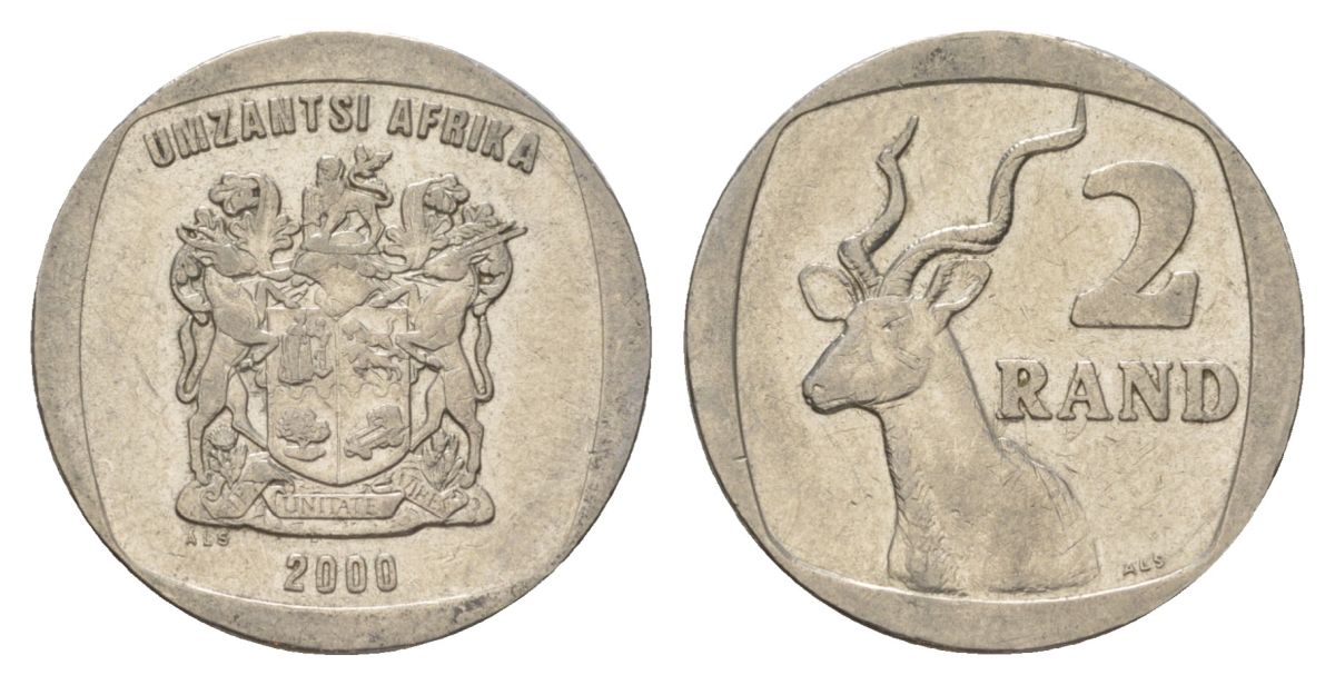 ЮАР 2 ранда 2000 KM 165 медь плакированная никелем 4626-1212