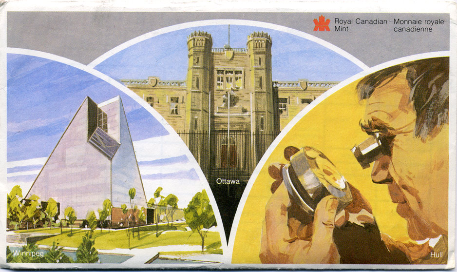 Канада набор из 6 монет 1981 в целлофановой запайке, с сертификатом UNC 7-7-8