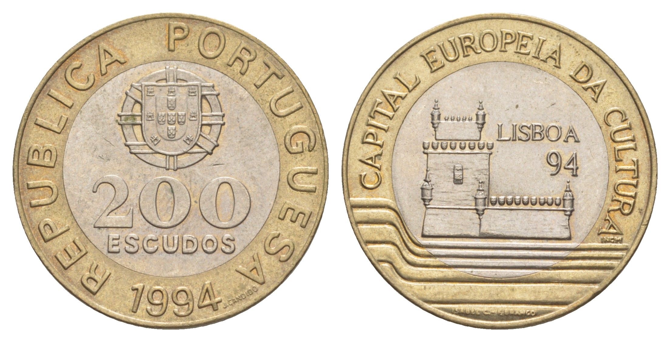 Португалия 200 эскудо 1994 Лиссабон – культурная столица Европы KM 669 биметалл UNC 4631-1234