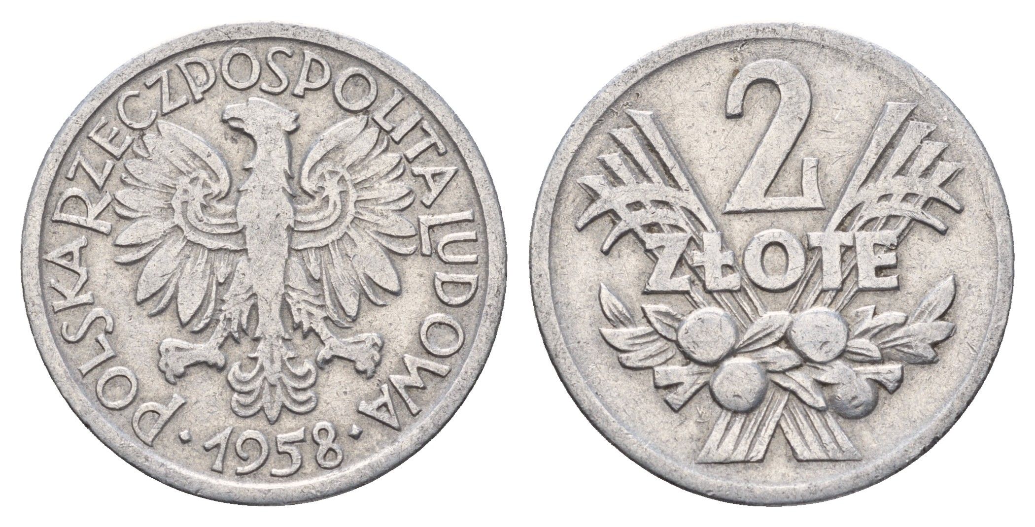 Польша 2 злотых 1958 Y 46 алюминий 4121-125