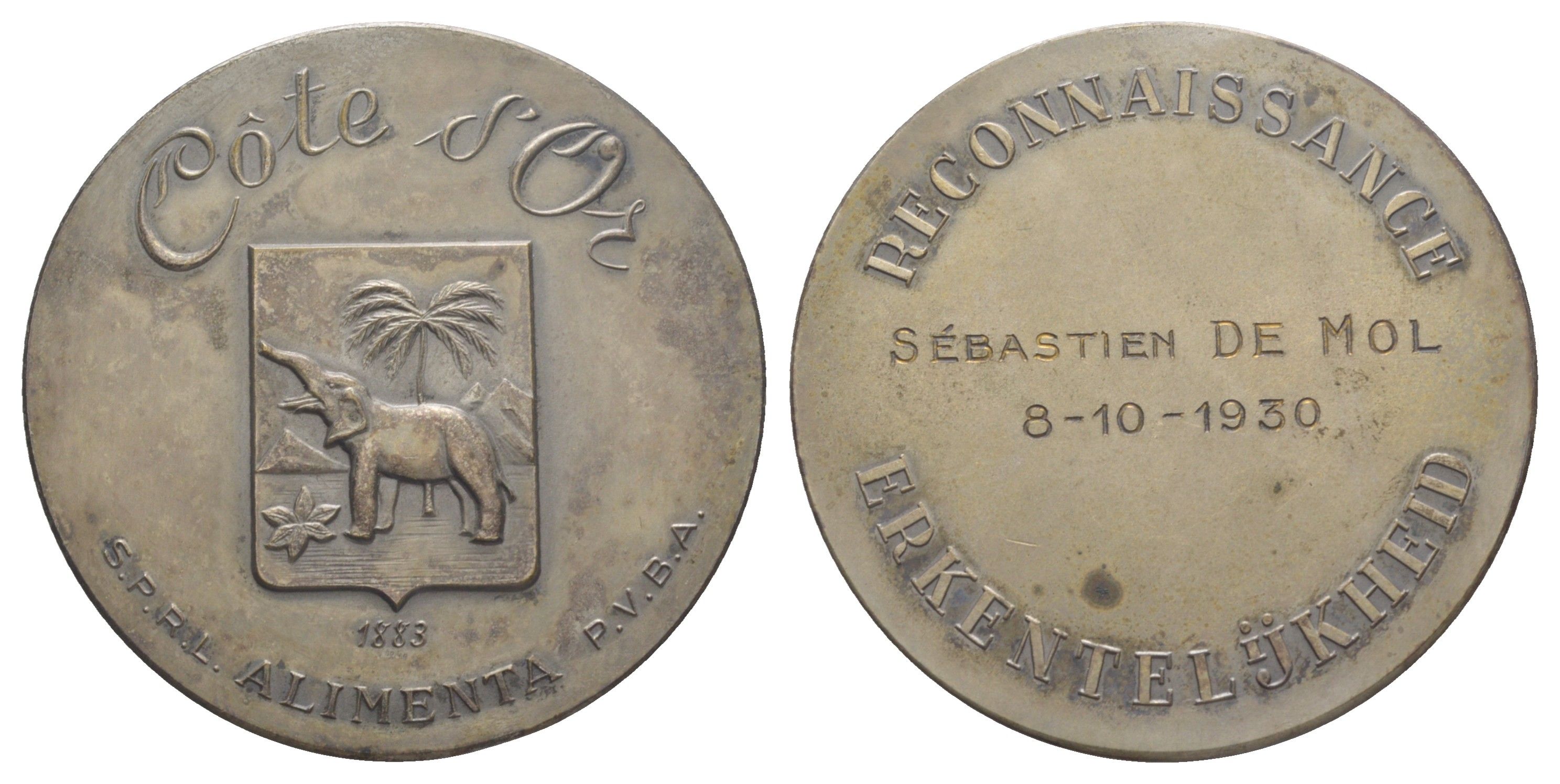 Бельгия медаль "благодарность и признание Демола Себастьена (1930-1955) - доктора Красного креста, помогавшим голодающим людям в США" 1955 в оригинальной упаковке, Брюссельский монетный двор, Слон, диаметр 61 мм, вес 83 гр серебро 3-5-3-03