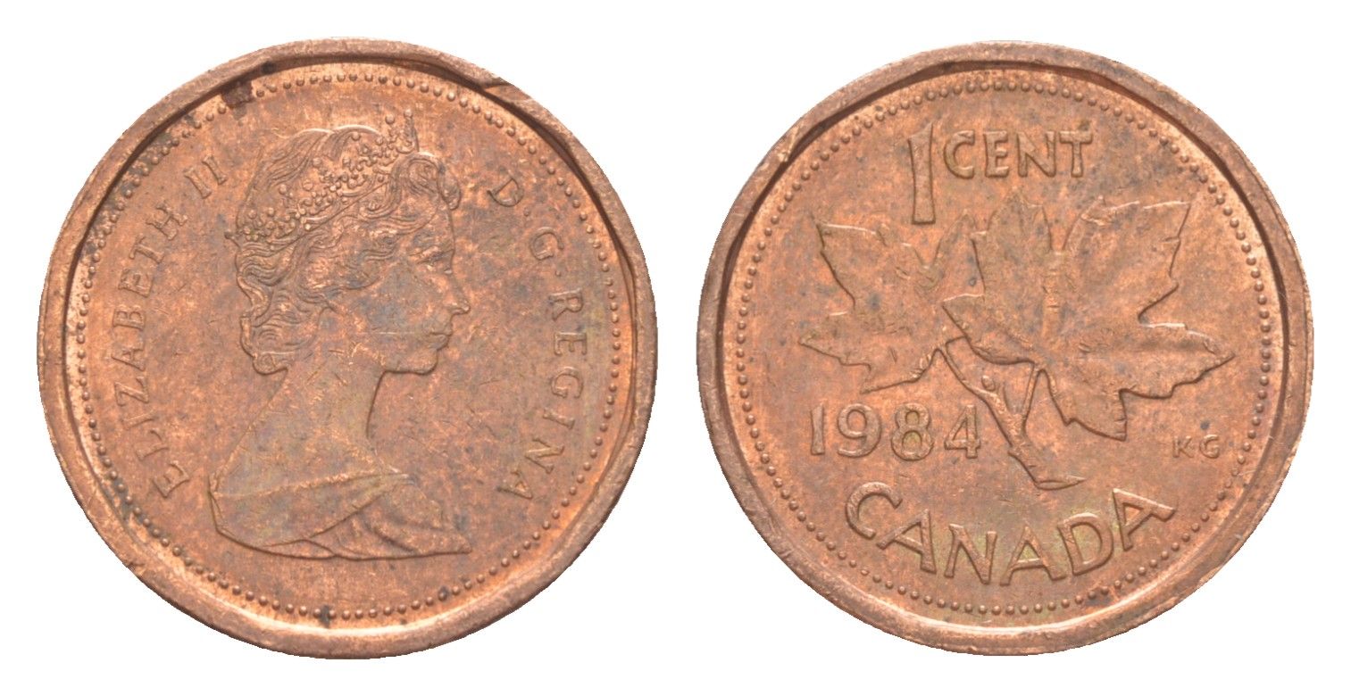 Канада 1 цент 1984 Елизавета II (1952-2022), кленовый лист KM 132 бронза 4639-361