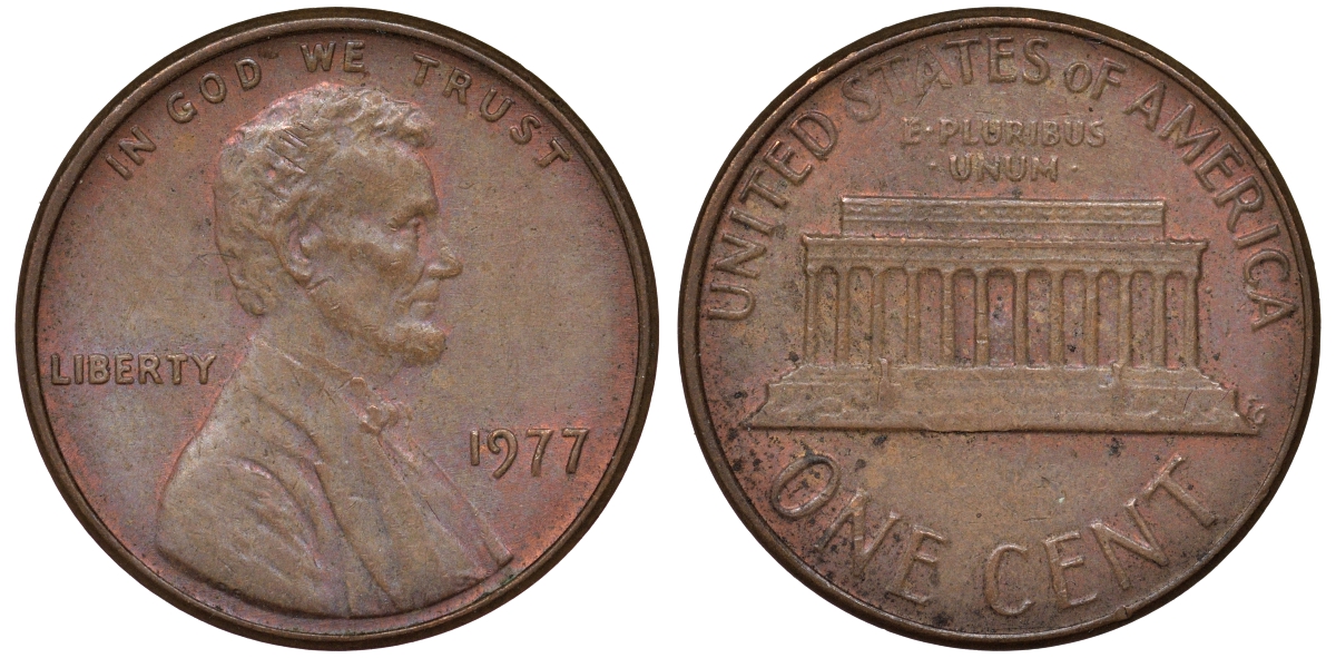 США 1 ЦЕНТ 1977 ЛИНКОЛЬН KM 201 медь цинк 62-1151
