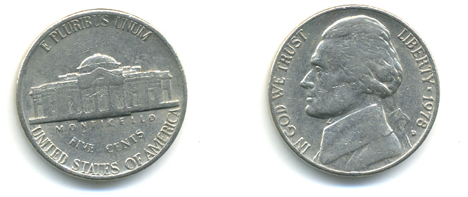 США 5 центов 1978 D, Джефферсон KM А192 медно-никель 179-717