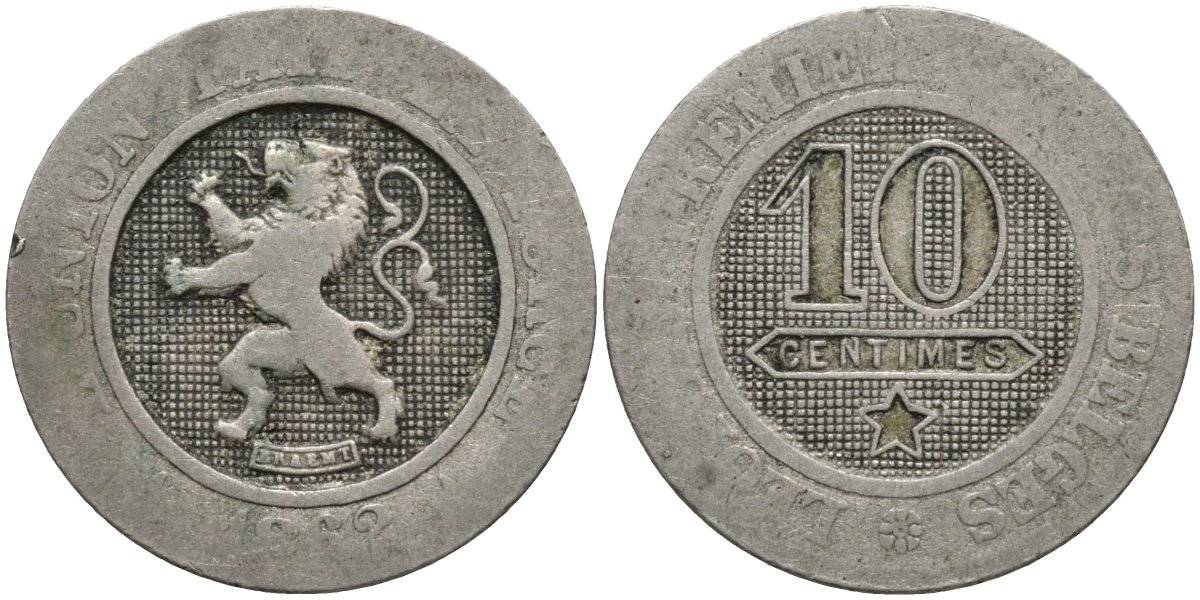 Бельгия 10 сантимов 1862 BELGES, Леопольд I (1832-1865) KM 22 медно-никель 4171-525