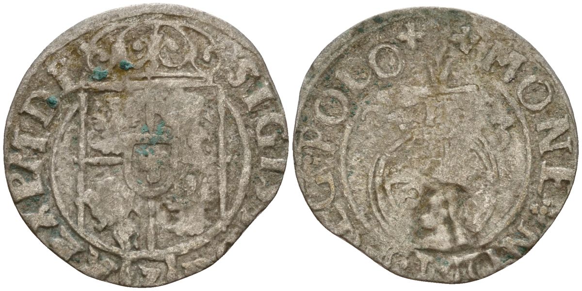 Польша 3 полкера (3 полторака - 1 крейцер) 1623 Сигизмунд III Ваза (1587-1632) Gorecki B.23 серебро 4160-239
